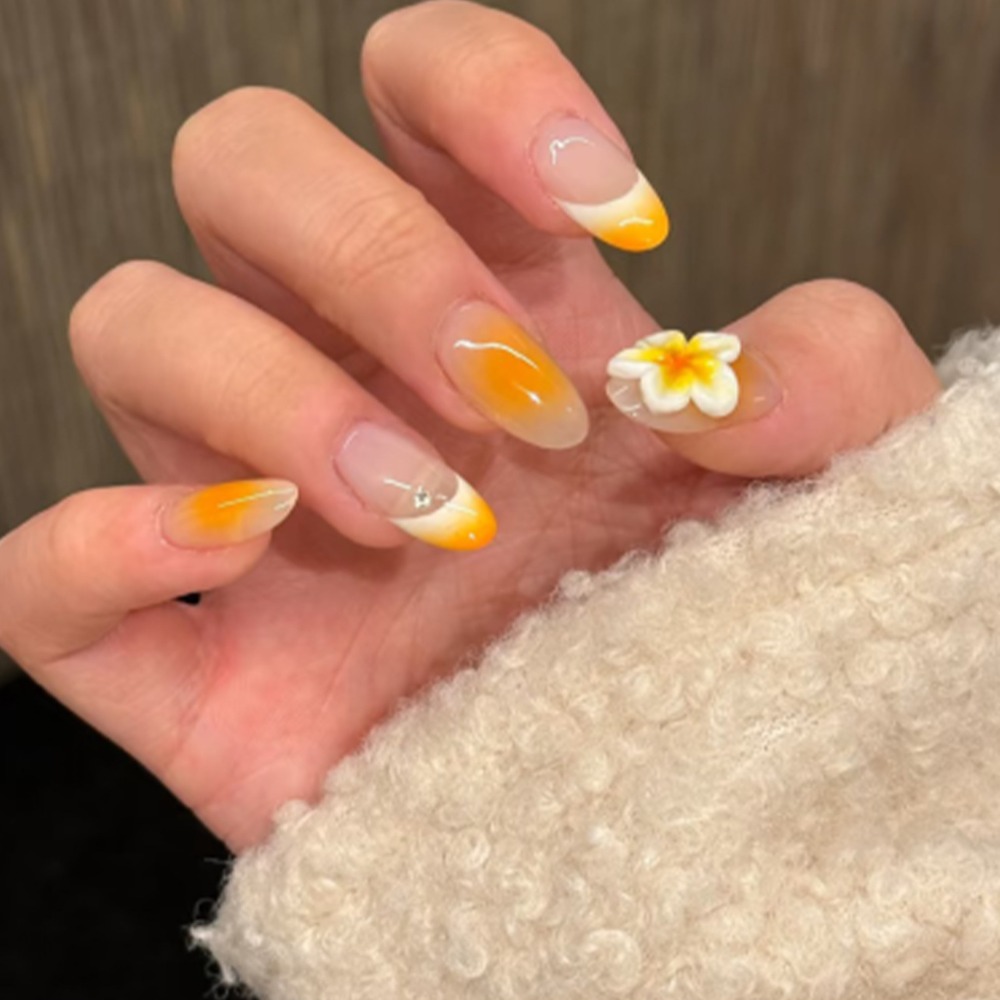 Nail Art French Nails - 24 шт. накладных ногтей средней длины