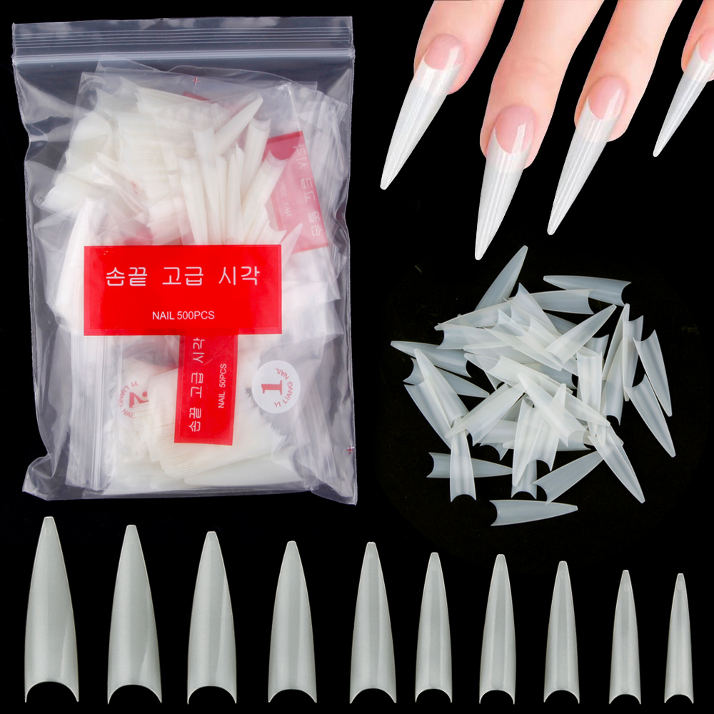 Nail Art Xl - 1 сумка (600 шт.) натуральные накладные