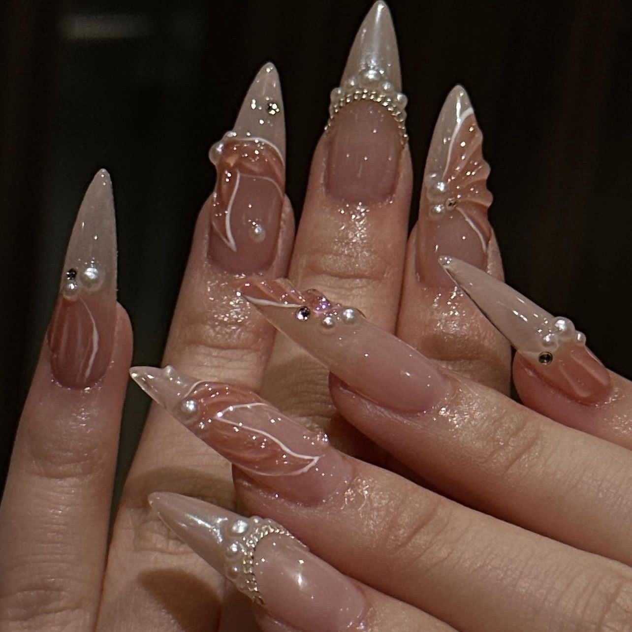 Nail Art French Nails - 24 шт., модные накладные ногти со