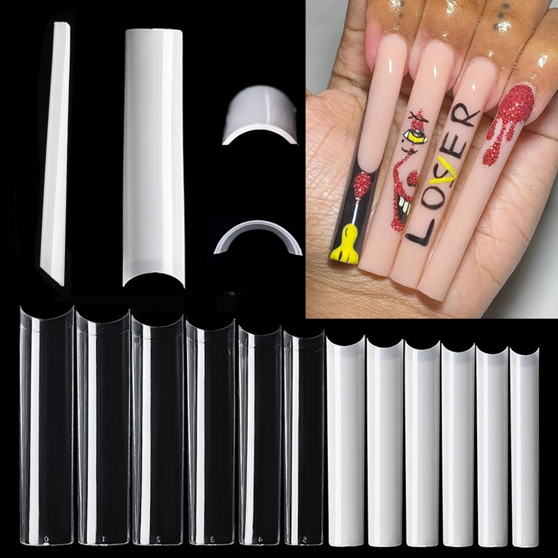 Nail Art Xl - 500 шт. длинные квадратные накладные ногти