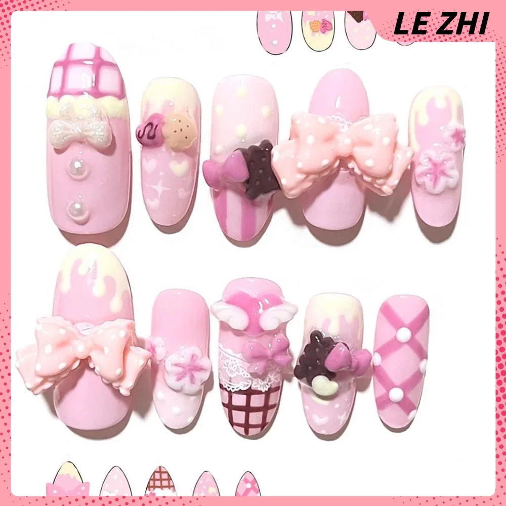 3D-накладные ногти Kawaii с ру – обзор и цена Nail Art Strawberry
