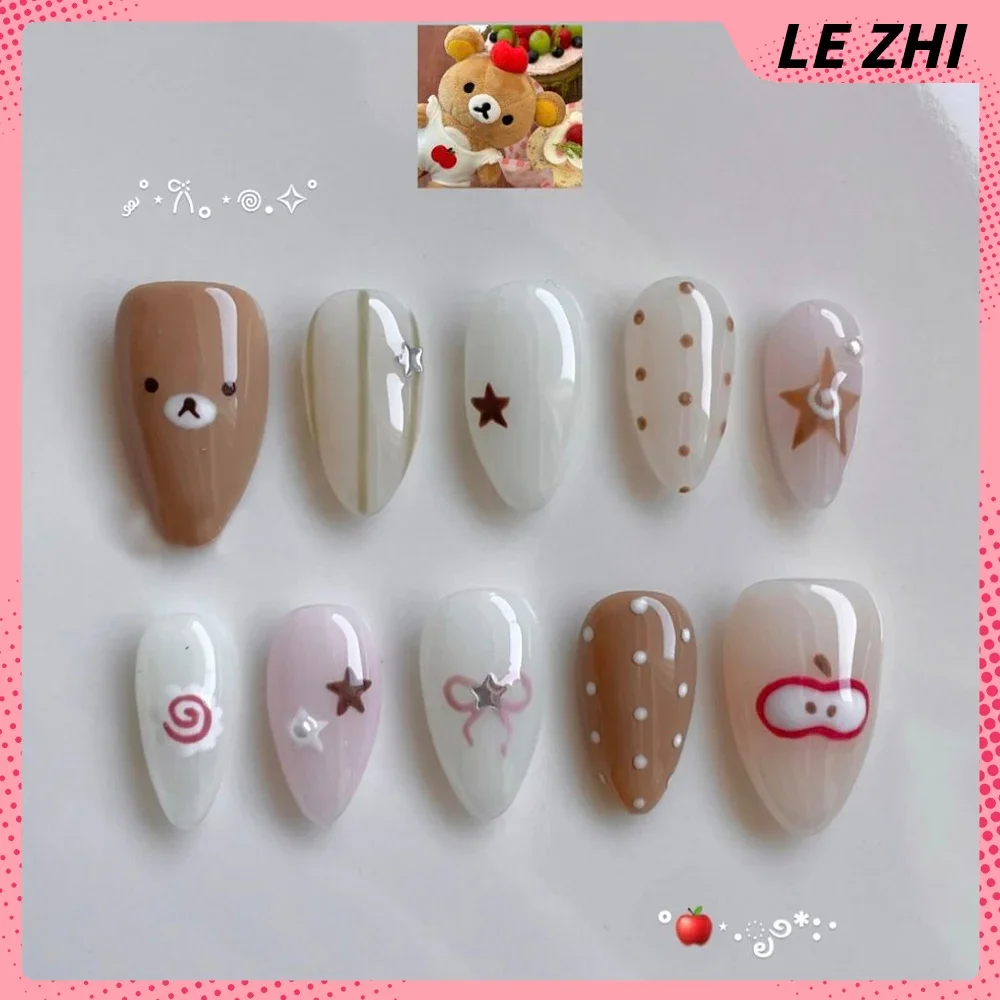 3D-накладные ногти Kawaii с ру – обзор и цена Nail Art Strawberry
