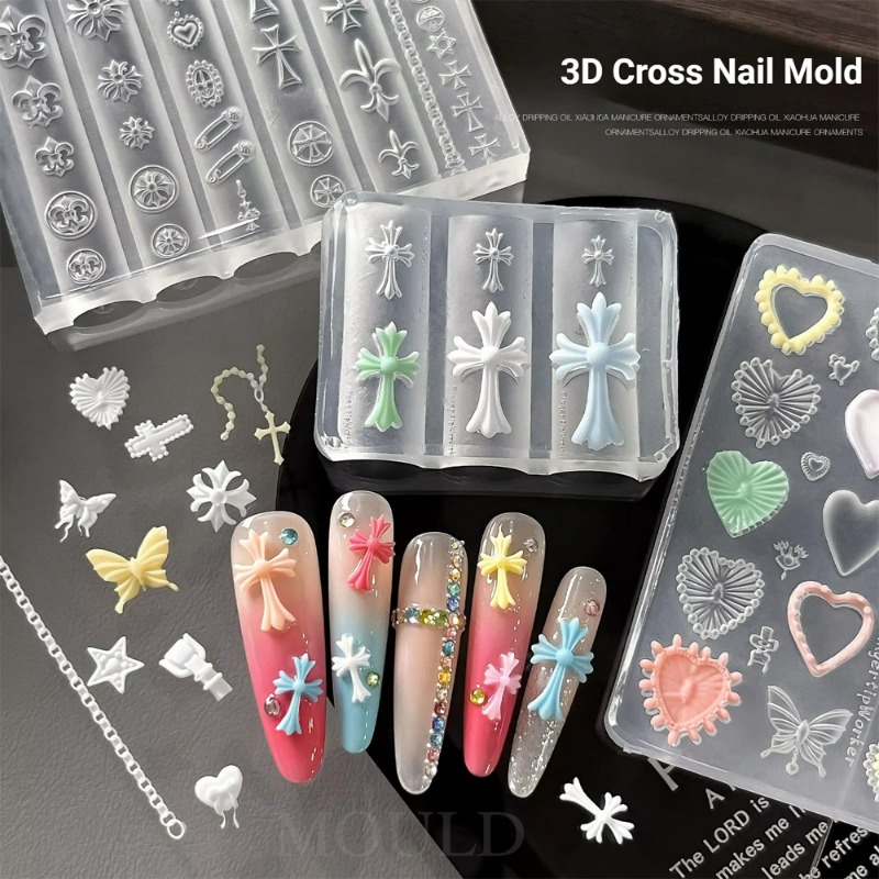 Силиконовые формы для дизайна  – обзор и цена Nail Art Gothic