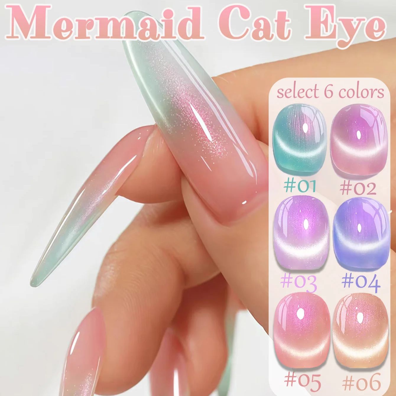 1 шт. ZH Летний очаровательный – обзор и цена Nail Art Cat Eye Pink