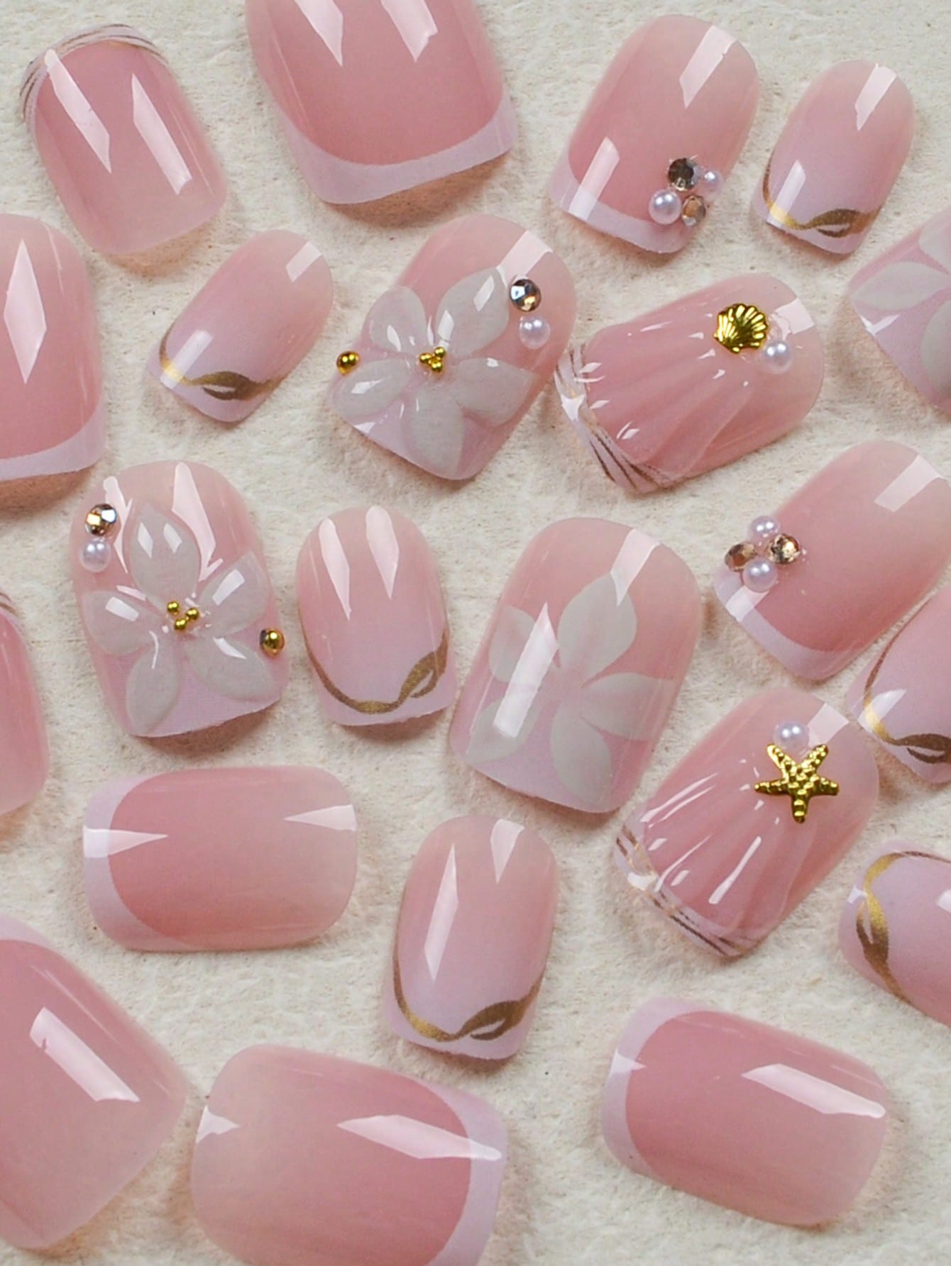 24 шт. коротких квадратных бел – обзор и цена Nail Art French Nails