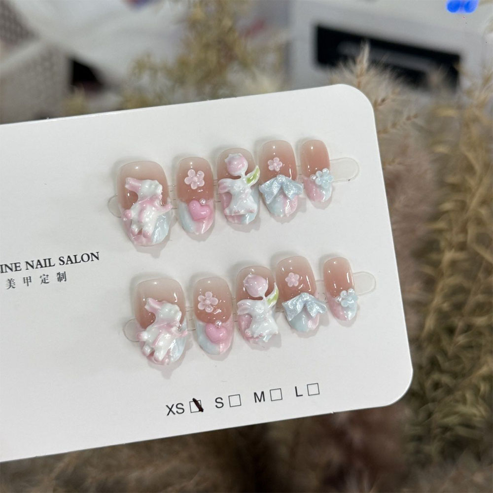 Милые накладные ногти в девичь – обзор и цена Nail Art Strawberry