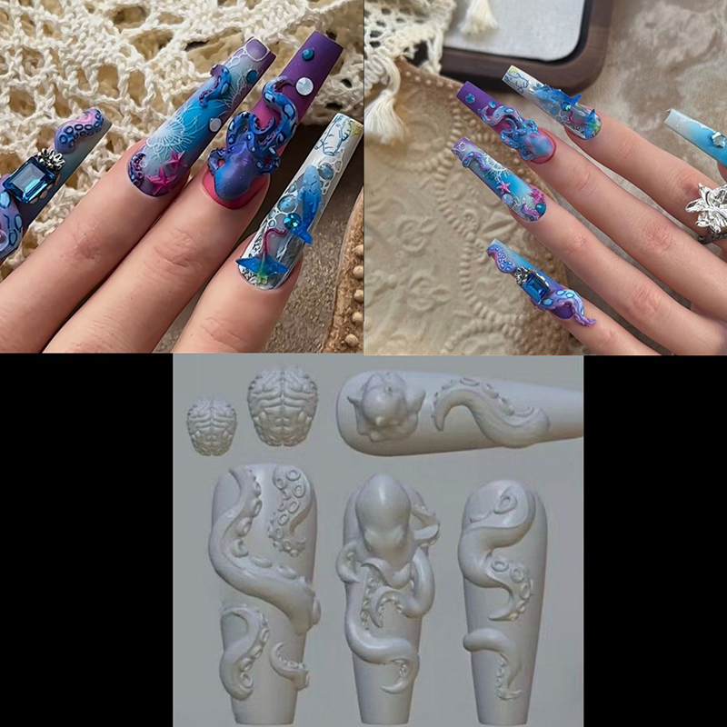 3D силиконовая прозрачная форм – обзор и цена Nail Art Strawberry