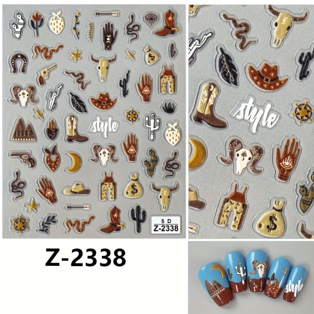 5D 3D рельефные коричневые нак – обзор и цена Nail Art Zelda
