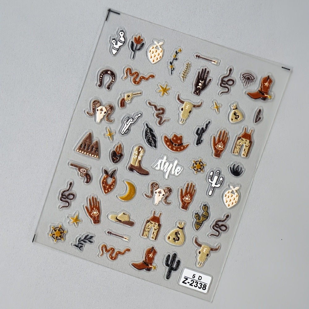 5D 3D рельефные коричневые нак – обзор и цена Nail Art Zelda