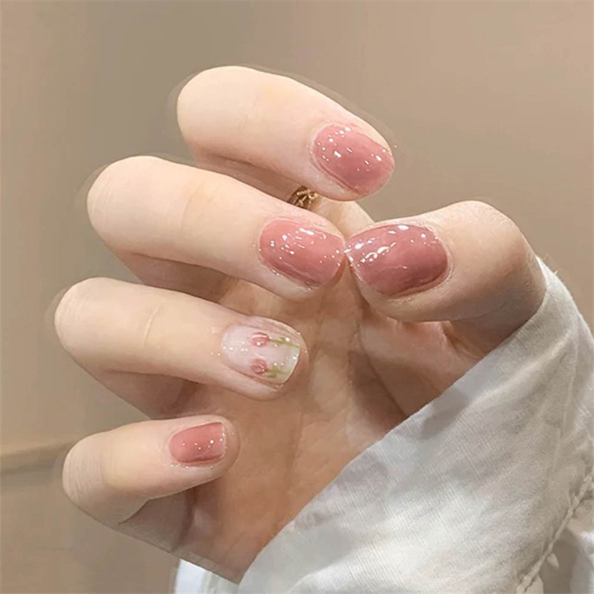 24 шт. короткие акриловые накл – обзор и цена Nail Art Glossy