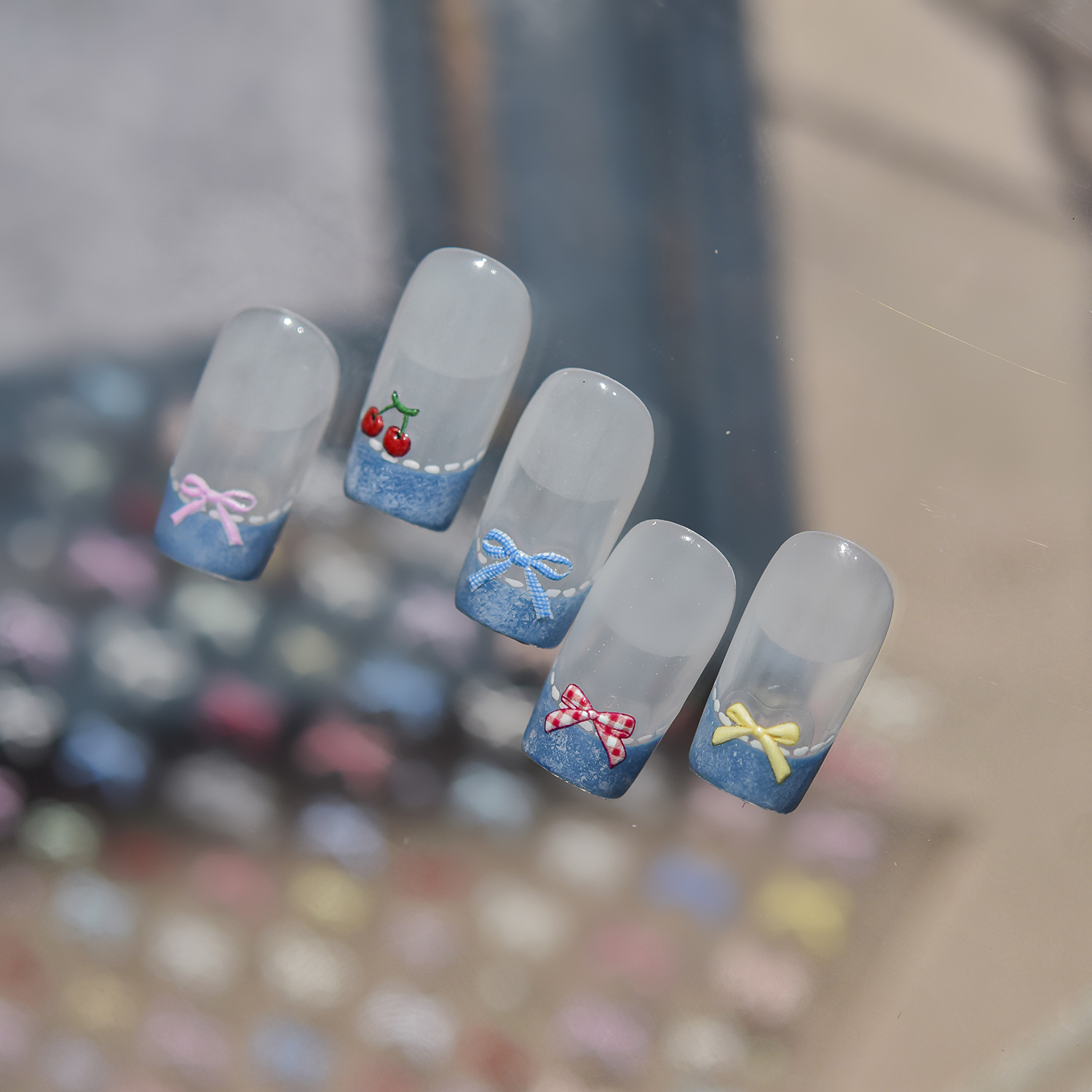 5D объемные наклейки для ногте – обзор и цена Nail Art Strawberry