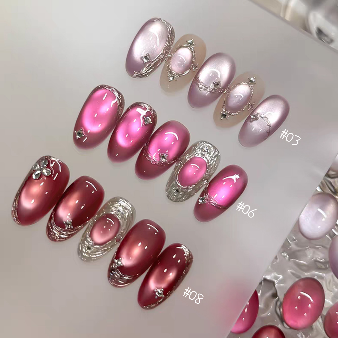 1 шт. TC 2026 Летняя популярна – обзор и цена Nail Art Cat Eye Pink
