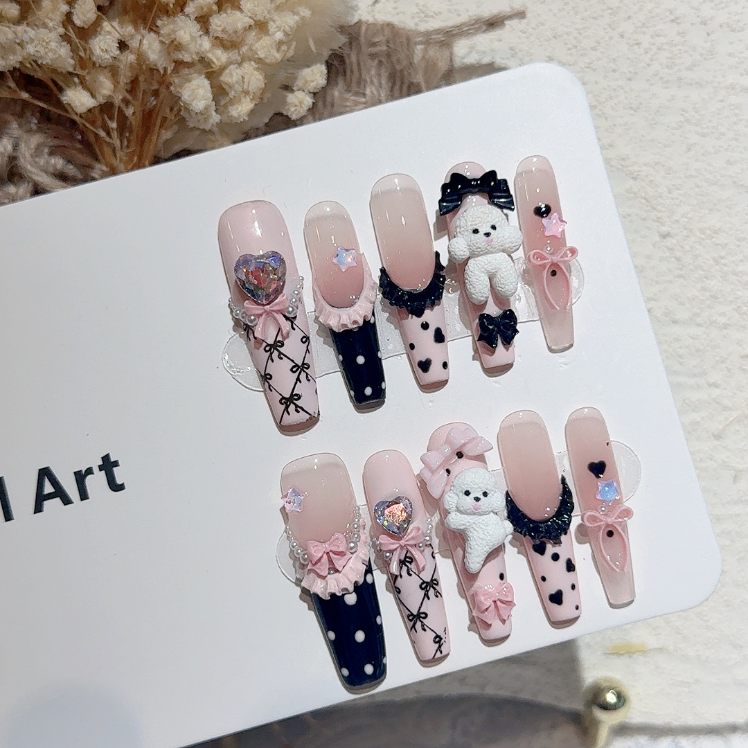 10 шт., черные кружевные балет – обзор и цена Nail Art French Nails