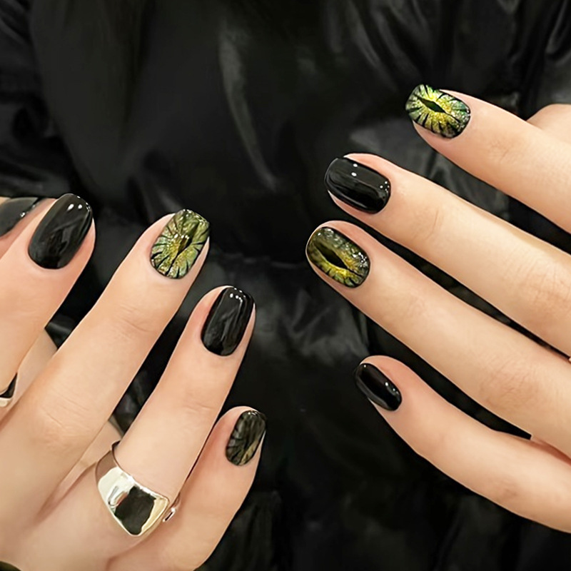 Короткие накладные ногти для ж – обзор и цена Nail Art Full Cat Eye