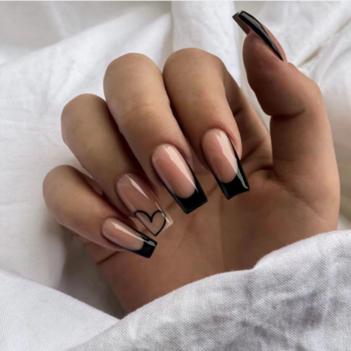 24 шт., черные французские нак – обзор и цена Nail Art French Nails