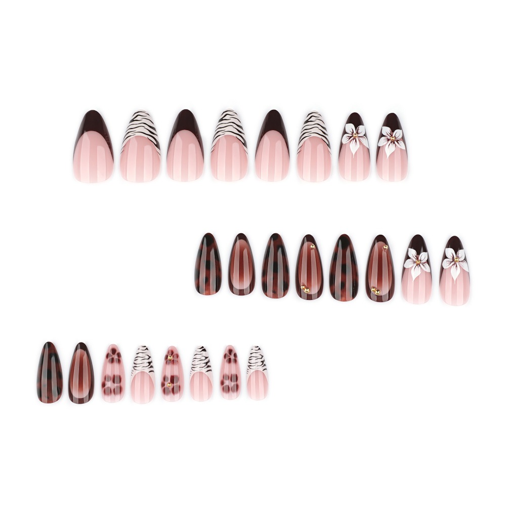 24 шт. коричневых накладных но – обзор и цена Nail Art Design