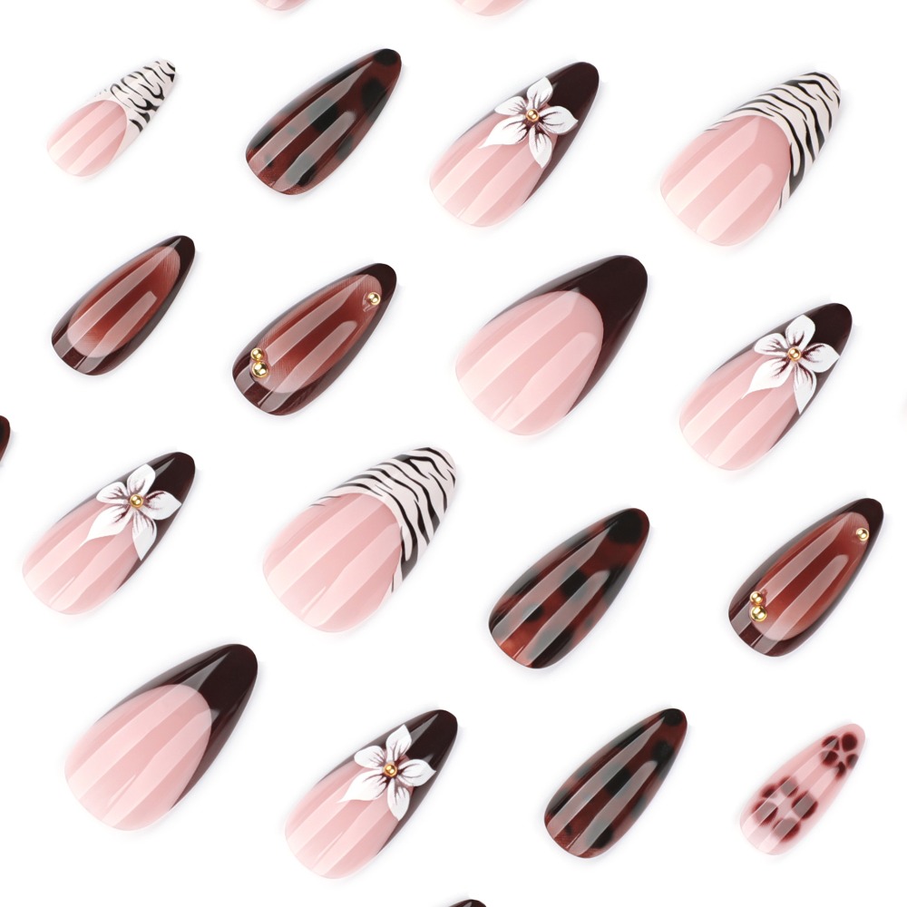 24 шт. коричневых накладных но – обзор и цена Nail Art Design