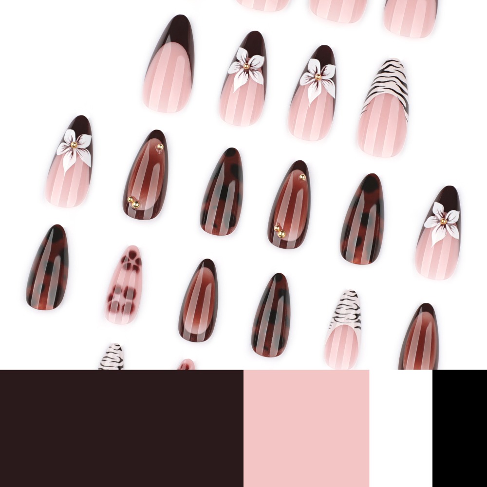 24 шт. коричневых накладных но – обзор и цена Nail Art Design